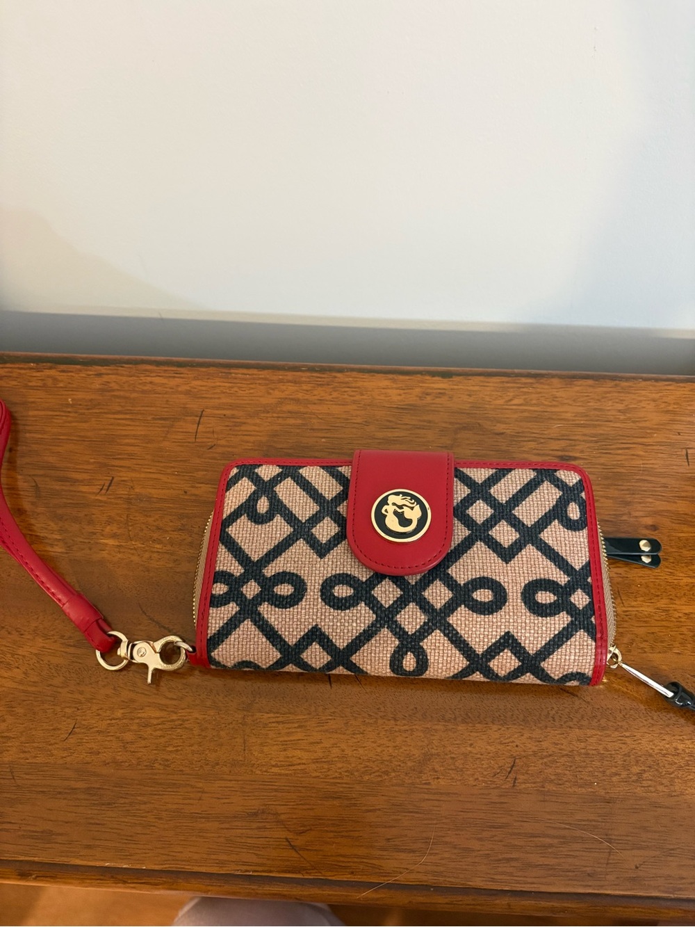 Spartina 449 Daufuskie Island Linen & Leather wristlet
